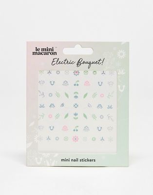 Le Mini Macaron Mini Nail Stickers - Electric Bouquet-Multi