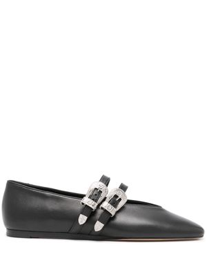 Le Monde Beryl Claudia leather ballerina shoes - Black