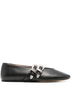 Le Monde Beryl Claudia leather ballet shoes - Black