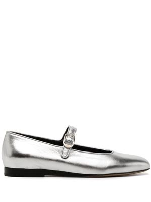 Le Monde Beryl metallic-leather Mary Jane shoes - Silver