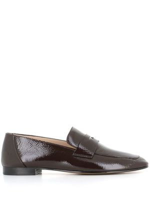 Le Monde Beryl penny-slot patent-leather loafers - Brown