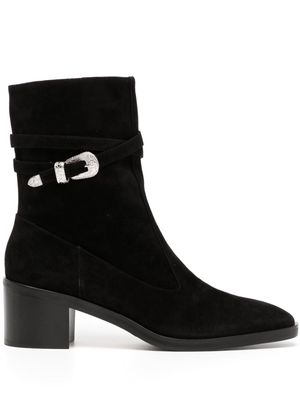 Le Monde Beryl pointed-toe suede ankle boots - Black