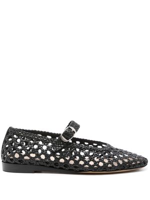 Le Monde Beryl woven-leather ballerina shoes - Black