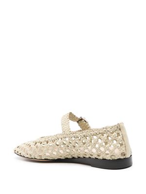 Le Monde Beryl woven-leather ballerina shoes - Neutrals