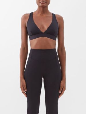 Le Ore - Ancona Cutout Low-impact Sports Bra - Womens - Black