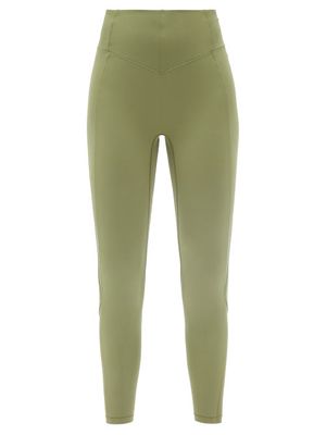 Le Ore - Andria High-rise Cropped Leggings - Womens - Olive Green