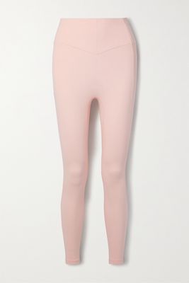 Le Ore - Andria Mesh-paneled Recycled Stretch Leggings - Pink
