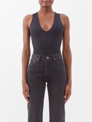 Le Ore - Vico Cross-back Recycled-fibre Blend Bodysuit - Womens - Black