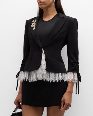 Le Petit Lace and Brooch Roxie Blazer