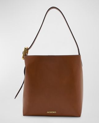 Le Regalo Buckle Leather Tote Bag