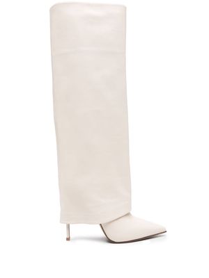 Le Silla 120mm leather knee-length boots - Neutrals