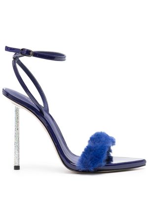 Le Silla Bella 120mm faux-fur sandals - Blue