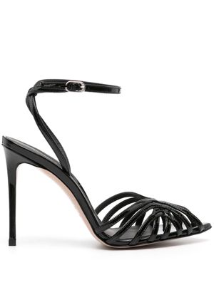 Le Silla Embrace 105mm leather sandals - Black
