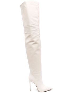 Le Silla Eva 120mm thigh-high leather boots - Neutrals