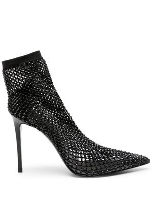 Le Silla Gilda 105mm mesh ankle boots - Black