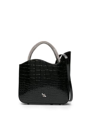 Le Silla Ivy crocodile-effect tote bag - Black