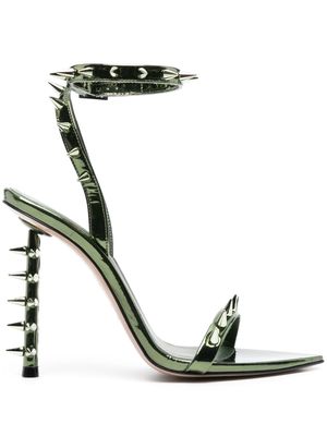 Le Silla Jagger 120mm studded sandals - Green