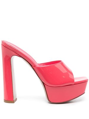 Le Silla leather platform mules - Pink