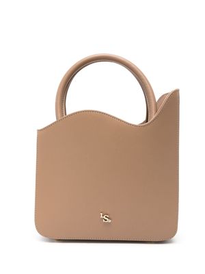 Le Silla medium Ivy logo-plaque leather tote bag - Brown