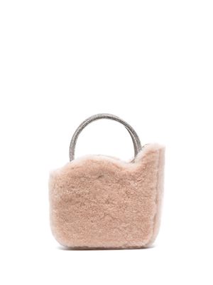 Le Silla micro Ivy shearling bag - Pink