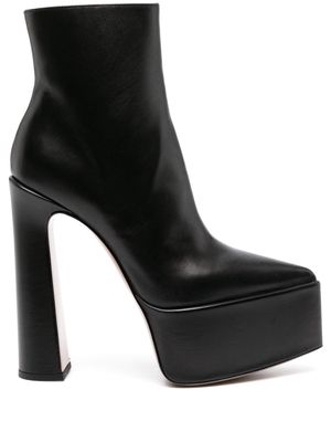 Le Silla Nina 170mm platform leather boots - Black