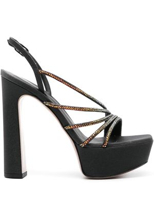 Le Silla Scarlet 140mm rhinestone-embellished sandals - Black