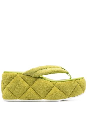 Le Silla Square wedge sandals - Green