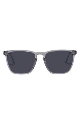 Le Specs Bad Medicine 55mm D-Frame Sunglasses in Grey /Smoke Mono Polarized