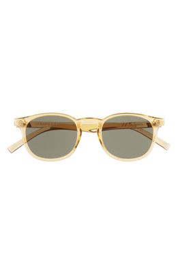 Le Specs Club Royale 48mm Round Sunglasses in Butterscotch