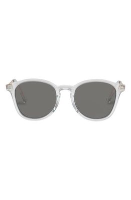 Le Specs Contraband 54mm Round Sunglasses in Blue /Khaki Mono