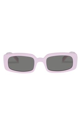 Le Specs Dynamite Rectangular Sunglasses in Pink Salt