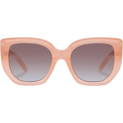 Le Specs Euphoria 52mm Gradient Square Sunglasses in Mimosa Pink 