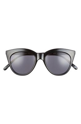 Le Specs Halfmoon Magic 52mm Gradient Cat Eye Sunglasses in Black