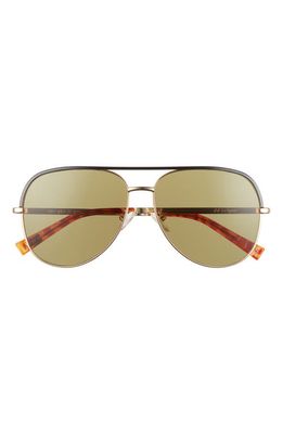 Le Specs Hey Bby 60mm Aviator Sunglasses in Gold /Black
