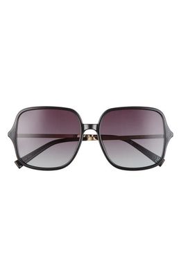 Le Specs Hey Hunni 58mm Polarized Square Sunglasses in Black