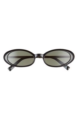 Le Specs Magnifique 55mm Oval Sunglasses in Black