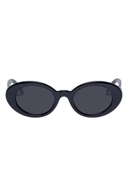Le Specs Nouveau Trash Round Sunglasses in Black