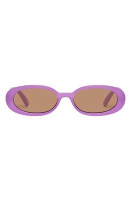 Le Specs Outta Love 51mm Oval Sunglasses in Purple /Light Brown Mono