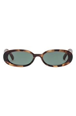 Le Specs Outta Love 51mm Oval Sunglasses in Tort /Green Mono