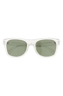 Le Specs Petty Trash 54mm Square Sunglasses in Crystal Clear