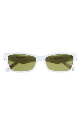 Le Specs Plateaux 56mm Cat Eye Sunglasses in White