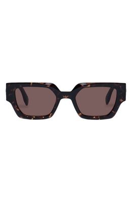 Le Specs Polyblock 51mm D-Frame Sunglasses in Tokyo Tort