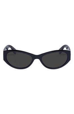 Le Specs Polywrap 56mm Wrap Sport Sunglasses in Black