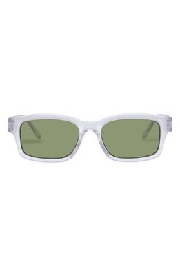 Le Specs Recarmito Rectangular Sunglasses in Crystal Clear