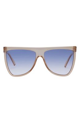 Le Specs Reclaim 60mm Gradient Flat Top Sunglasses in Sand