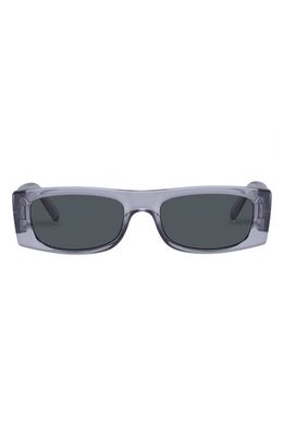 Le Specs Recovery 53mm Rectangle Sunglasses in Pewter