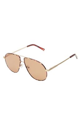 Le Specs Schmaltzy 60mm Aviator Sunglasses in Bright Gold /Tort