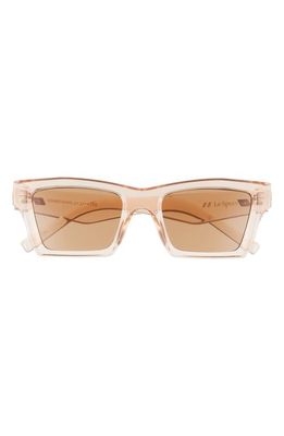 Le Specs Something 53mm Alt Fit Rectangle Sunglasses in Pink Champagne