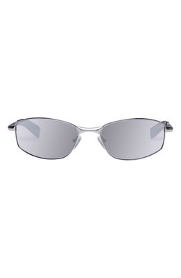 Le Specs Star Beam Rectangular Sunglasses in Silver