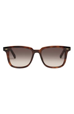 Le Specs Steadfast 51mm Gradient D-Frame Sunglasses in Tort